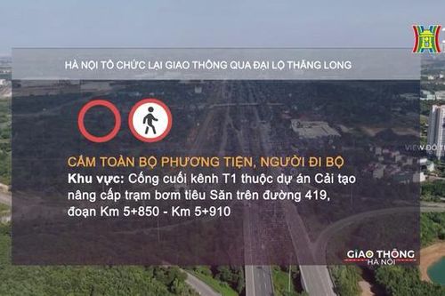 Tổ chức lại giao thông qua Đại lộ Thăng Long