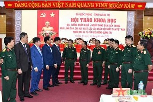 Tôn vinh phẩm chất, tài năng và những đóng góp nổi bật của Đại tướng Đoàn Khuê đối với quê hương, đất nước