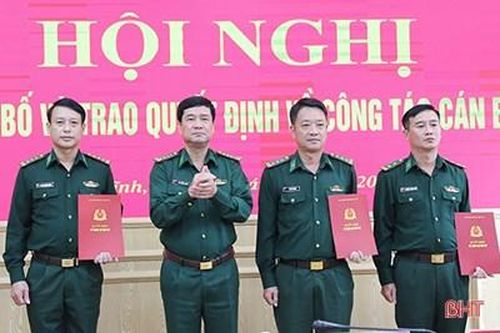 Bộ đội Biên phòng tỉnh Hà Tĩnh trao quyết định bổ nhiệm cán bộ