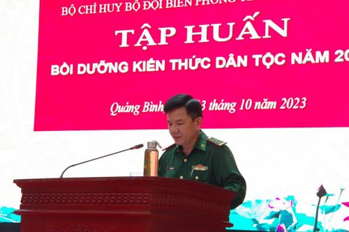 65 cán bộ BĐBP Quảng Bình tham gia tập huấn bồi dưỡng kiến thức dân tộc năm 2023