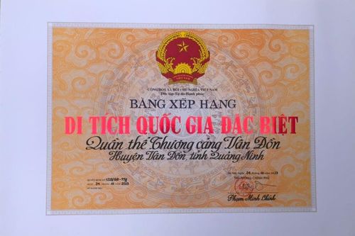 Quảng Ninh có thêm 2 di tích được xếp hạng Di tích quốc gia đặc biệt