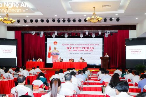 HĐND tỉnh Nghệ An khóa XVIII thông qua 12 nghị quyết tại Kỳ họp thứ 16