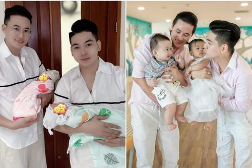 Hình ảnh đáng yêu hiện tại của 2 nhóc tỳ song sinh nhà Thanh Đoàn - Hà Trí Quang
