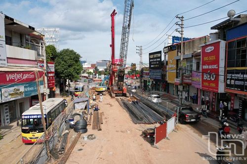 Dự án Cầu vượt đường sắt Hà Nội - Thái Nguyên: Đã hoàn thành trên 50% khối lượng thi công