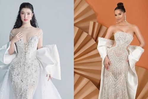 Trang phục dạ hội của Phương Nhi 'đụng hàng' tân Miss International 2023