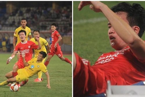 Video cận cảnh pha vào bóng nguy hiểm khiến Hoàng Đức chấn thương, HLV Troussier xem phải lắc đầu, CĐV xót xa