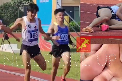 'Hiện tượng điền kinh' Việt Nam chạy văng giày nhưng vẫn xuất sắc giành HCV, hơn VĐV về nhì đúng 1 giây