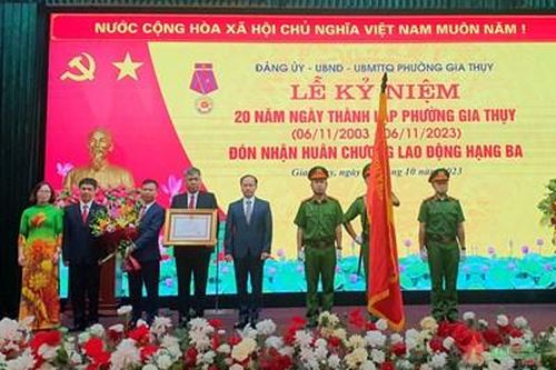 Phường Gia Thụy, quận Long Biên, thành phố Hà Nội kỷ niệm 20 năm Ngày thành lập