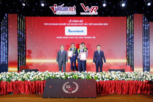 Sacombank thuộc tốp 50 doanh nghiệp lợi nhuận xuất sắc Việt Nam