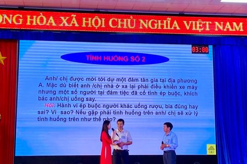 Sôi nổi, hấp dẫn hội thi Tuyên truyền viên giỏi về An toàn giao thông