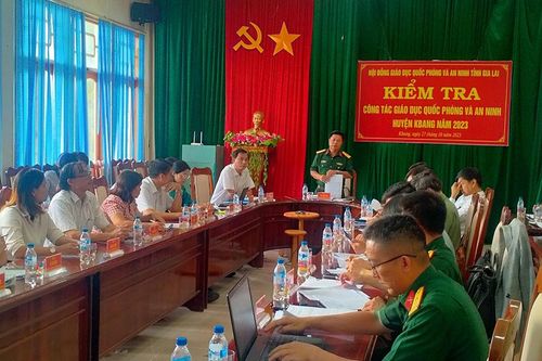 Hội đồng Giáo dục quốc phòng an ninh tỉnh kiểm tra công tác quốc phòng-an ninh tại huyện Kbang