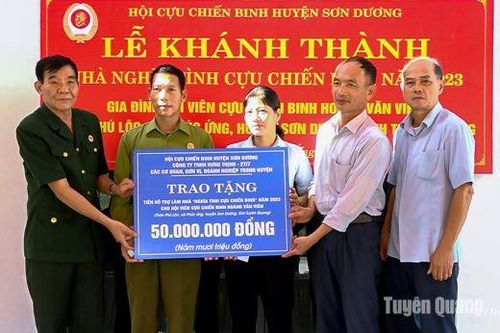 Khánh thành nhà 'Nghĩa tình Cựu chiến binh' tại xã Phúc Ứng