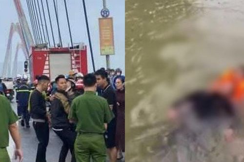 Hà Nội: Cảnh sát cứu nam thanh niên nhảy cầu Nhật Tân