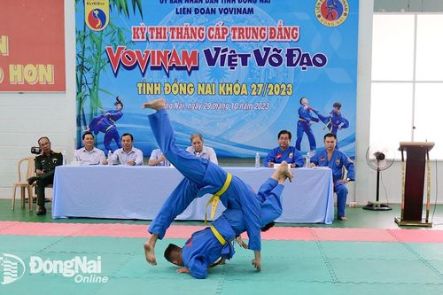 Liên đoàn Vovinam tỉnh Đồng Nai thi thăng hạng trung đẳng khóa 27-2023