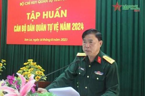 Sơn La: Tập huấn cán bộ dân quân tự vệ năm 2024