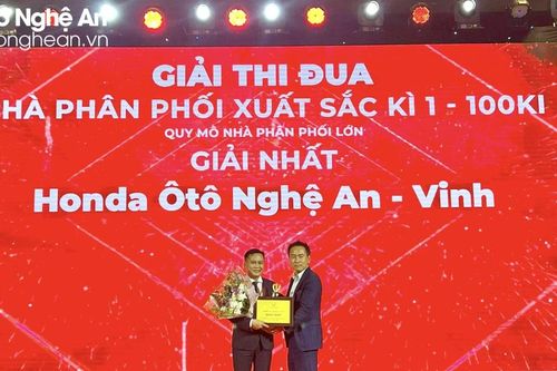 Honda Ôtô Vinh đạt giải 'Nhà phân phối xuất sắc nhất của Honda Việt Nam 6 tháng đầu năm 2023'