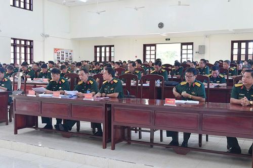 Diễn tập chỉ huy - tham mưu Ban Chỉ huy Quân sự huyện Châu Phú