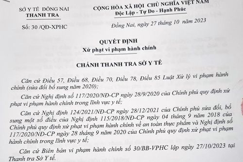 Xử phạt Phòng khám Đa khoa Thái Dương 70 triệu đồng