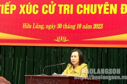 Tổ đại biểu HĐND tỉnh tiếp xúc cử tri theo chuyên đề tại huyện Hữu Lũng