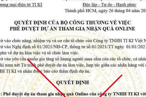 Mạo danh Bộ trưởng Bộ Công thương 'phát quà online'
