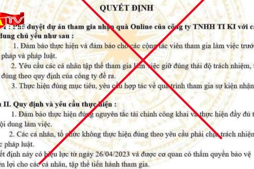 Bộ Công thương cảnh báo giả mạo phê duyệt dự án nhận quà online