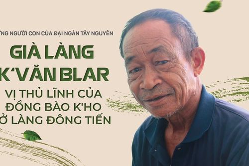 Già làng K'Văn Blar - vị thủ lĩnh của đồng bào K'Ho ở làng Đông Tiến