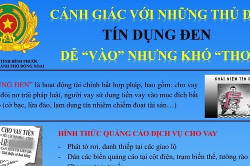 TP Đồng Xoài (Bình Phước): Xây dựng banner cảnh báo người dân về hoạt động 'Tín dụng đen'