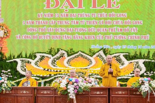 Thanh Hóa: Kỷ niệm 15 năm đại trùng tu và 5 năm thành lập Trung tâm Từ thiện xã hội chùa Hồi Long