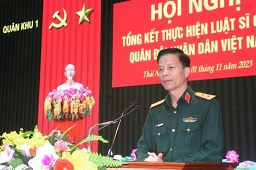 Quân khu 1 tổng kết thực hiện Luật Sĩ quan Quân đội nhân dân Việt Nam