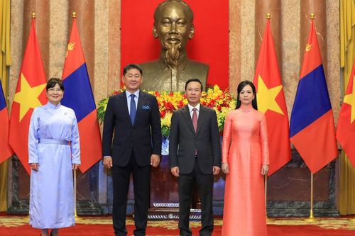 Chủ tịch nước Võ Văn Thưởng và phu nhân chủ trì lễ đón Tổng thống Mông Cổ