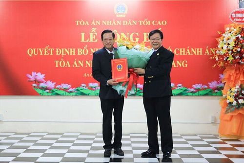 Chánh tòa Dân sự Nguyễn Văn Sơn giữ chức vụ Phó Chánh án Tòa án Nhân dân tỉnh An Giang