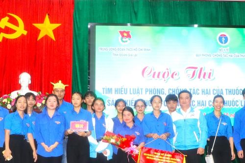 Đoàn Trường THCS và THPT Kon Hà Nừng đạt giải nhất cuộc thi tìm hiểu Luật Phòng, chống tác hại thuốc lá