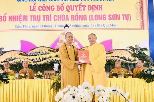 Thanh Hóa: Ban Trị sự GHPGVN tỉnh công bố quyết định bổ nhiệm trụ trì chùa Rồng