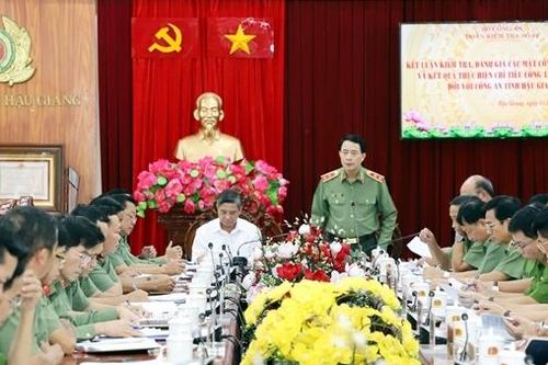 Công an tỉnh Hậu Giang đi đầu trong xây dựng Công an xã đáp ứng yêu cầu, nhiệm vụ trong tình hình mới