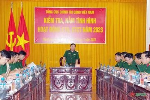 Đoàn công tác Tổng cục Chính trị kiểm tra, nắm tình hình tại Sư đoàn 9 (Quân đoàn 4)