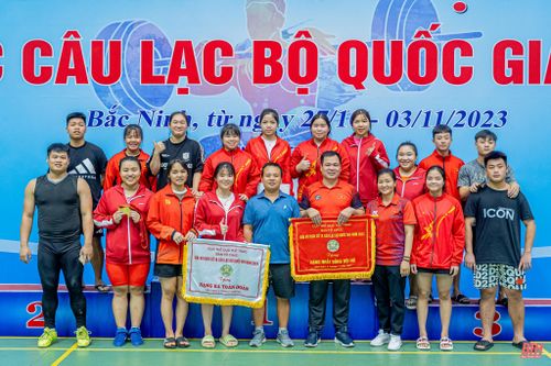 Cử tạ Thanh Hóa xếp hạng nhất đồng đội nữ tại Giải Vô địch cử tạ các CLB quốc gia năm 2023