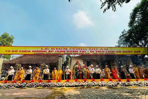 Lễ khởi công tu bổ chùa Hương Ấp (Vạn Xuân tự) - Khu di tích Lý Nam Đế