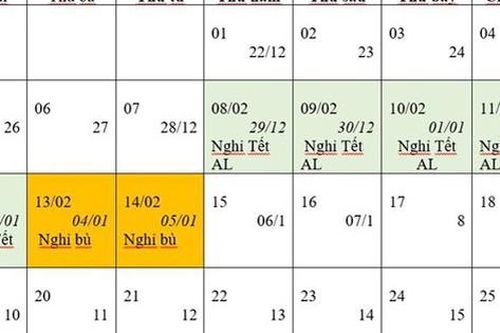Thủ tướng chốt phương án nghỉ Tết Âm lịch 7 ngày, nghỉ lễ Quốc khánh 4 ngày