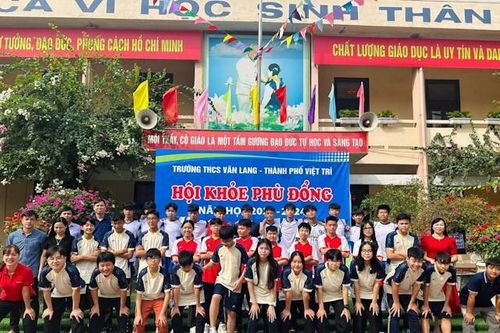 Phú Thọ: Trường THCS Văn Lang gặp mặt huấn luyện viên, vận động viên tham gia hội khỏe Phù Đổng thành phố Việt Trì năm 2023