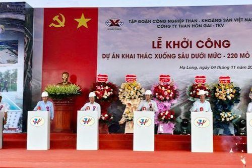 Khởi công dự án 'Khai thác xuống sâu dưới mức -220 mỏ Bình Minh'