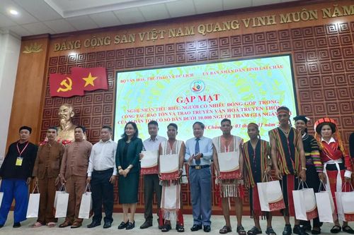 Gặp mặt các nghệ nhân tiêu biểu trong công tác bảo tồn và trao truyền văn hóa dân tộc