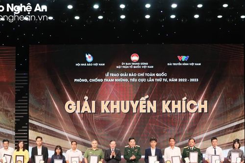 Báo Nghệ An đạt giải tại Giải báo chí toàn quốc phòng, chống tham nhũng, tiêu cực lần thứ tư