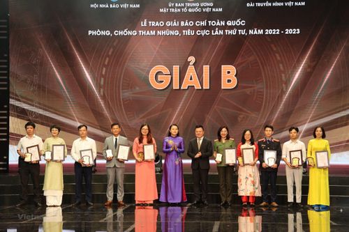 Toàn cảnh Lễ trao Giải Báo chí Toàn quốc Phòng, Chống Tham nhũng lần 4
