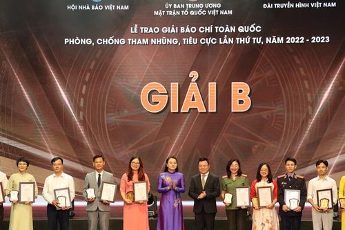 Toàn cảnh Lễ trao Giải Báo chí Toàn quốc Phòng, Chống Tham nhũng lần 4