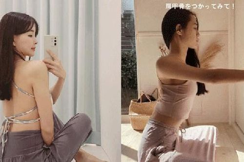 HLV Yoga người Nhật hướng dẫn 3 động tác tập siết mỡ lưng, thu nhỏ bắp tay ngay tại nhà