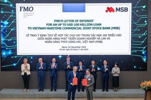 MSB nhận tài trợ 100 triệu USD từ Ngân hàng Phát triển doanh nghiệp Hà Lan