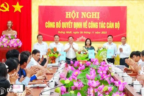 Huyện ủy Thống Nhất bổ nhiệm, điều động nhiều cán bộ