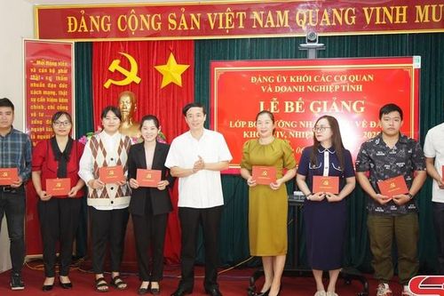 Bế giảng lớp bồi dưỡng nhận thức về Đảng khóa XIV