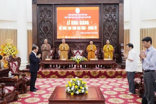 Học viện Phật giáo VN tại Hà Nội tổ chức khai giảng hệ sau đại học khóa VI