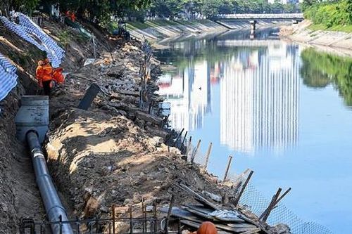 Mong sớm thi công trở lại Dự án thu gom nước thải sinh hoạt trên sông Lừ